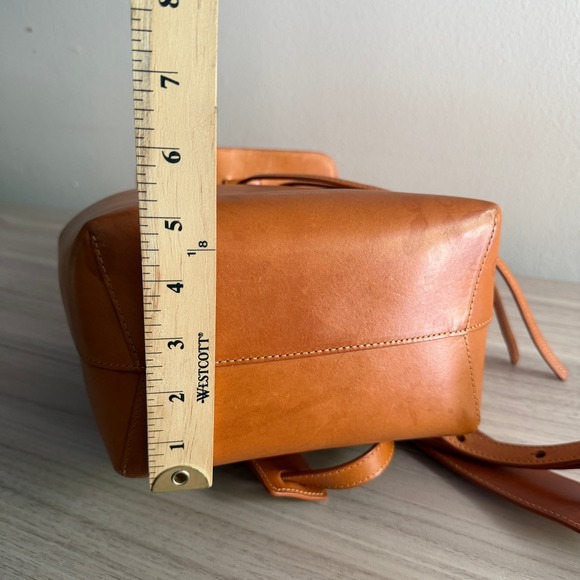Mansur Gavriel Calfskin Mini Backpack Leather Drawstring Tan Good main image 4